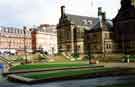 View: t11042 Peace Gardens showing (back right) the Town Hall and (back left) Pinstone Street