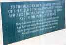 View: t11047 Memorial plaque in Peace Gardens