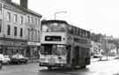 View: t11195 South Yorkshire Transport. Bus No. 1553 on The Wicker showing (left) No. 35 Ye Old Coach House and Nos. 39 - 41 Animal Magic 