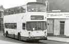 View: t11201 South Yorkshire Transport. Bus No.1684 at junction of St. Philips Road and Infirmary Road showing (right) the Montessa Transport Cafe, Nos.34-40 Infirmary Road