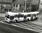 View: t11233 South Yorkshire Transport. Cityliner Bendibus No. 2001 turning from Pond Hill into Sheaf Street