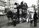 View: t11289 City Clopper, horse drawn bus, Pinstone Street