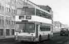 View: t11311 Greater Manchester Transport. Bus No. 3016 'Manchester Bus' passing Carter and Sons Ltd., manufacturing chemists, Attercliffe Road