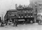 View showing the top of Fargate at its corner with Leopold Street, 1935. 
