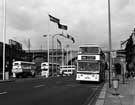 View: u08142 Buses on The Wicker, showing the Station Hotel (left) and Wicker Arches (background)