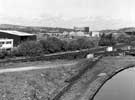 View: u08376 View looking north from Sheffield Road canal bridge with Sheffield and Tinsley canal and railway tracks (foreground) and gas holders (centre) in the background