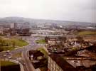 View: u08387 View of the Canal Basin, Exchange Street from Park Hill flats on Duke Street showing Park Square roundabout