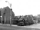 View: u09463 Junction of Greystones Road and Ecclesall Road, showing the tower of Greystones Methodist Church