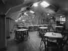 View: u10067 Interior of the British Restaurant, Barkers Pool during the war 