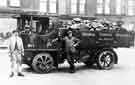 View: u10387 George Turner Coal Merchant's lorry, with driver Frank Middleton of Bradwell at the front of the lorry.