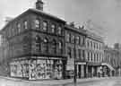 View: u10514 Corner of York Street and High Street showing Harvey Naylor (left) and the offices of the Sheffield Telegraph (right)