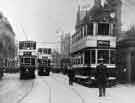 View: u10522 Tram Nos. 349 and 377 on Pinstone Street