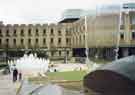 View: u10870 Fountains in the Peace Gardens showing the Town Hall extension (Egg Box (Eggbox))