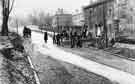 View: u10886 Road works on Ben Lane showing (right) Dial House Co-operative