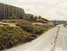 View: u10993 Construction of (left) Supertram parallel to (right) Sheaf Street showing (far left) Park Hill flats