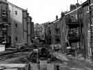 View: u11138 Rear of (left) Townhead Street flats and (right) Hawley Street flats