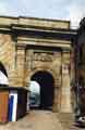 View: v04613 Pavement arch of the Wicker Arches showing the City of Sheffield Coat of Arms.