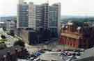 View: v04761 View from the roof of Cole Brothers store showing (right) Wellington Street fire station (centre) Telephone House and (left) Charter Row