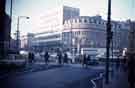 View: w02113 Junction of Barkers Pool with Leopold Street, view from Pinstone Street, c. 1957