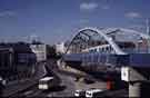 View: w02542 Park Square Supertram Bridge looking towards Commercial Street