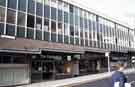 View: w02569 Charles Street showing (l.to r.) Derbyshire Building Society, possibly Burton Travel and Sugg Sport Shop, 