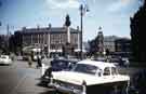 View: w02706 Moorhead showing (foreground) the Crimean Monument and (back) the Public Benefit Boot Co and and Newton Chambers, Newton House