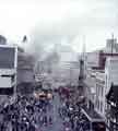 View: w02778 Fire at the True-Form Boot Co., Haymarket showing (top) General Post Office, Fitzalan Square