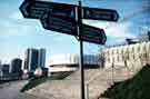 View: w02878 Register office, Town Hall extension (known as the Egg Box (Eggbox)), Derwent House and Redvers House (on left)