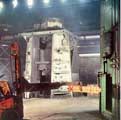 British Steel Corporation, Special Steels Division, 25-ton double acting stamp and 2,000-ton clipping press used for the production of some of the largest aircraft drop forgings manufactured in Britain