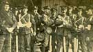 View: y05339 The Sheffield Royal Engineers left yesterday for camp at Hornsea. Pictured is a group of the men on the Great Central Railway station before the arrival of their train