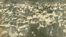 View: y05789 Whitsuntide in Sheffield. Group of the children who assembled in the Parish Churchyard where they were addressed by the Bishop of Sheffield