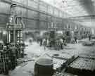 View: y06629 Press House showing 10-300 ton Shell-Piercing Presses, Davy Bros Ltd., engineers and boilermakers, Park Iron Works, Leveson Street