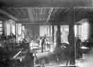 View: y07170 Johnson and Appleyards Limited, cabinet makers and upholsterers, showing the cabinet makers' floor at Sydney Street Works - machine floor at Sydney Street Works