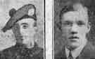 View: y08095 Left to right: Lance Corp. G. Burch, Cameronians, Sheffield, killed. Private G. Jackson, King's Own Yorkshire Light Infantry (KOYLI), died from wounds