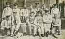 View: y08303 A group of wounded soldiers at Longshaw Lodge with matron (Miss Carter).