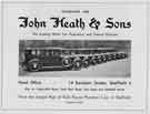 View: y09948 Advertisement for John Heath and Sons, motor car proprietors and funeral directors, No. 14 Earsham Street 