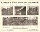 View: y10022 Fire at Carter and Sons, wholesale druggist and manufacturing chemists, Attercliffe Road, Sheffield: advertisement for temporary store (at Savile Street) following the fire at the Attercliffe Road store on 10 Feb 1922 