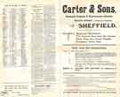 View: y10023 Carter and Sons, wholesale druggist and manufacturing chemists, Attercliffe Road, Sheffield: advertisement for temporary store (at Savile Street) following the fire at the Attercliffe Road store on 10 Feb 1922 