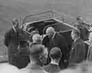 View: y11191 Visit of Queen Elizabeth and HRH the Duke of Edinburgh to Hillsborough football ground to see the children's display during their visit of 27th October 1954.