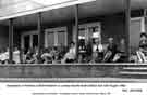 View: y11457 Spectators in Pavilion at BSA Redditch vs Jessop Saville Ltd bowls match which Jessop Saville won.