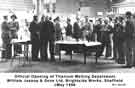Official opening of the Titanium Melting Department at William Jessop and Son Ltd., Brightside Works, c. May 1956