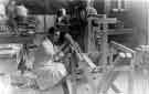 View: y11708 Brincliffe Emergency Training College, Psalter Lane, workshop making a foot loom