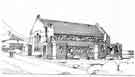 View: y11747 Architects drawing of proposed church, Bellhouse Road, Shiregreen