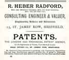 View: y11931 Advertisement for R. Heber Radford, consulting engineer and valuer, No.15 St. James Row