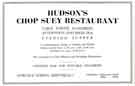 View: y11955 Advertisement for Hudsons Chop Suey Restaurant, Norfolk Street, Sheffield