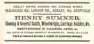 View: y11977 Advertisement for Henry Sumner, shoeing and general smith, wheelwright and carriage builder, Heeley Bridge Shoeing and Carriage Works, Gleadless Road and London Road