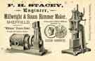 View: y11985 Advertisement for F. H. Stacey, millwright and steam hammer maker