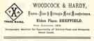 View: y12074 Advertisement for Woodcock and Hardy, electro-plate and Britannia metal manufacturers, Eldon Place