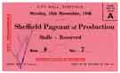 View: y12671 Ticket for the Pageant of Production, Sheffield City Hall