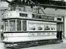 View: y12743 Open top illuminated double deck car for Sheffield's 'Last Tram Week'